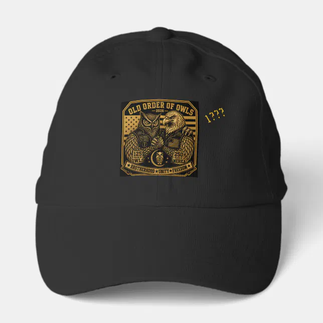 Owl Hat 125th 250th Black