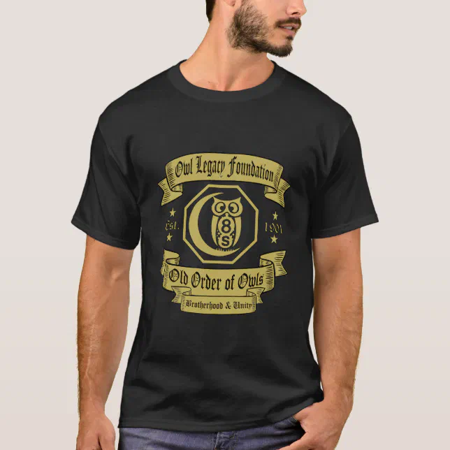 Owl Legacy T-Shirt Black and Gold