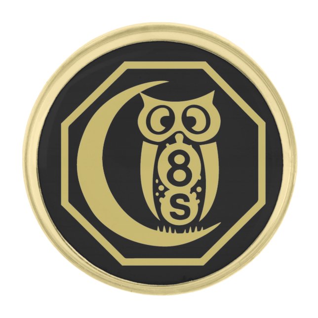 Owl Lapel Pin — Old Gold Logo
