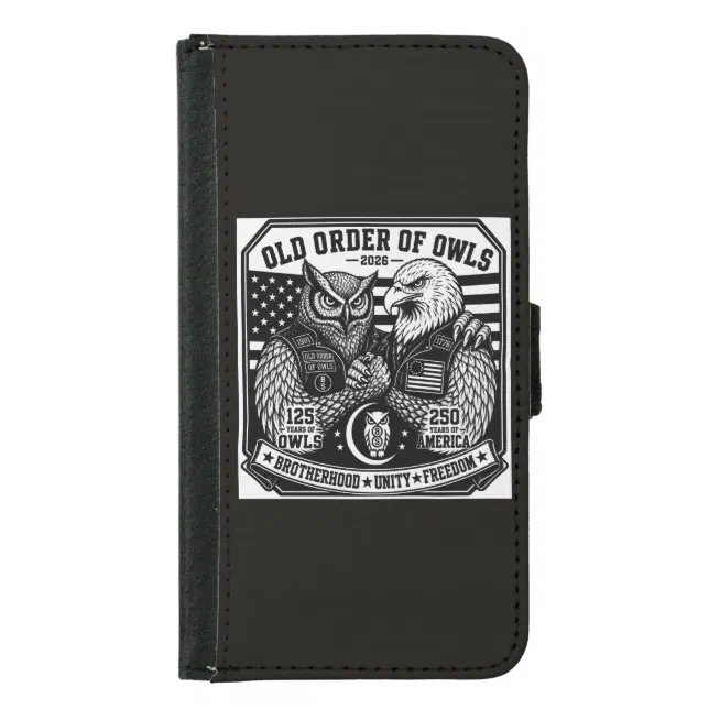 Owl Wallet Case 125th & 250th White