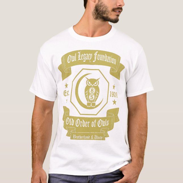 Owl Legacy T-Shirt White and Gold